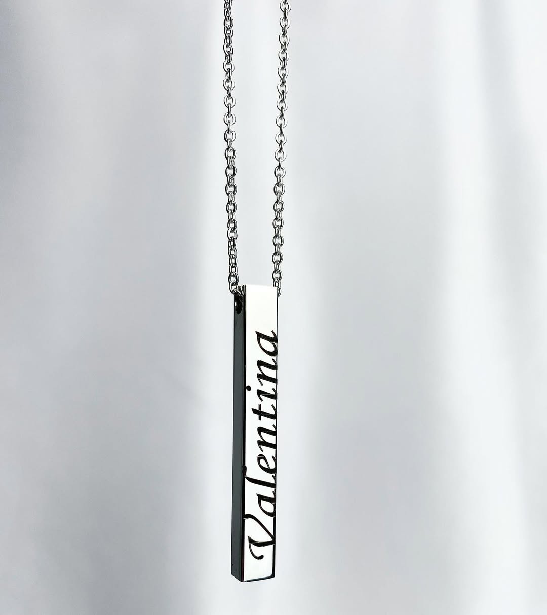 Säulenkette – 18K vergoldet oder 925 versilbert – mit Wunschgravur